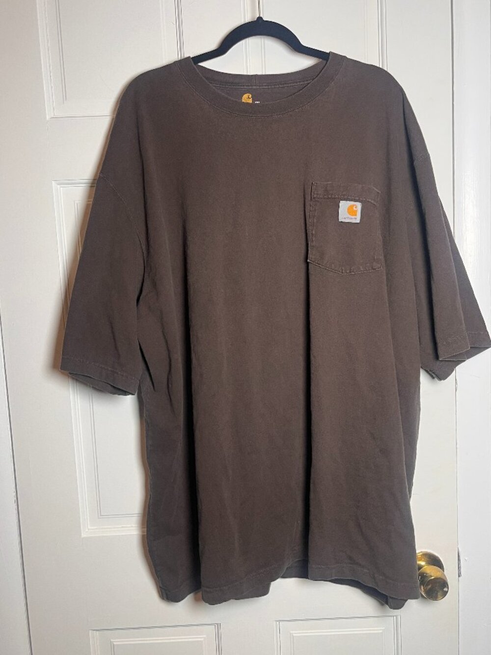 Carhartt Original Fit Brown Pocket T-Shirt Men's Size 4XL Heavyweight